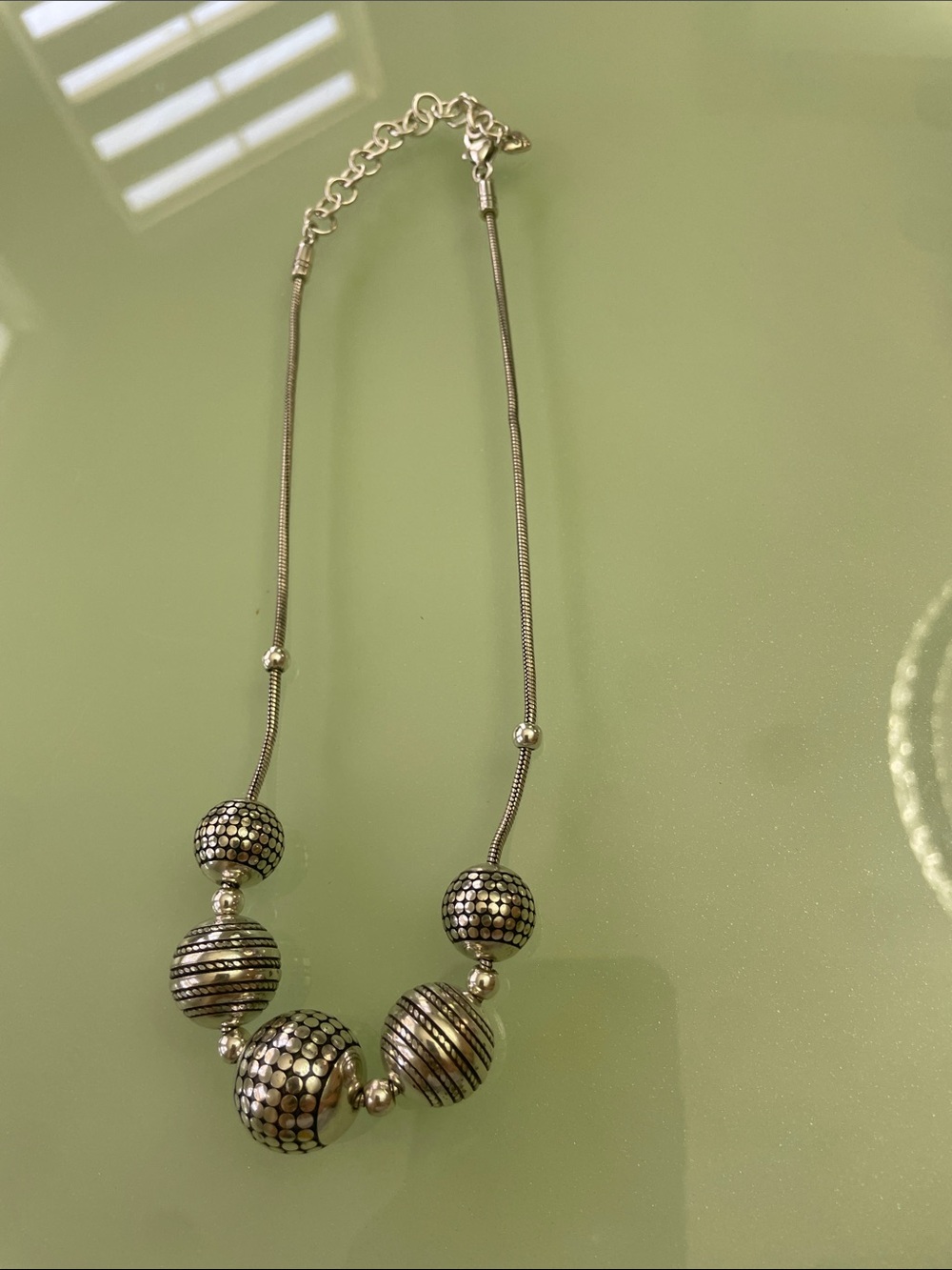 Brighton crossing large silver five pendent necklace